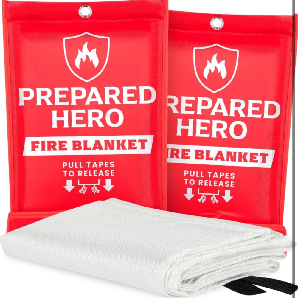 Prepared Hero Fire Blanket set of 2 pack